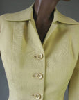 closer view of collar, neckline and buttons, 50s summer office jacket
