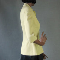 side view, vintage 50s curvy fitted Palm Beach cloth jacket