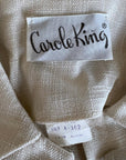 60s Skirt & Blouse Outfit Women's Vintage Deadstock Yellow White Colorblock Tunic Small VFG Carole King