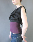 side view, 60s vintage crop top with carwash strips