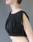 another side view, 60s carwash popover crop top
