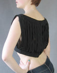 60s Women's Crop Top Vintage Avant Garde Car Wash Midriff Drama Medium VFG