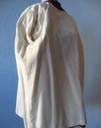 40s red velvet jacket, inside out to show white lining