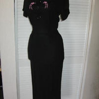 full view 1940s party dress