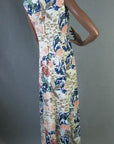 back view, 70s jersey maxidress