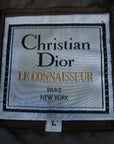 80s vintage leather jacket label, Christian Dior Le Connaisseur