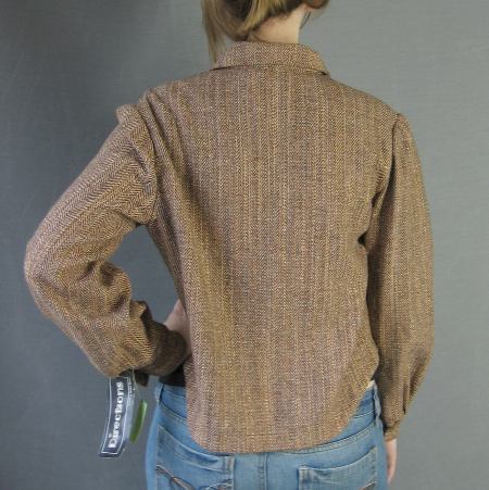 back view, 60s 70s shirt jac part of pants suit