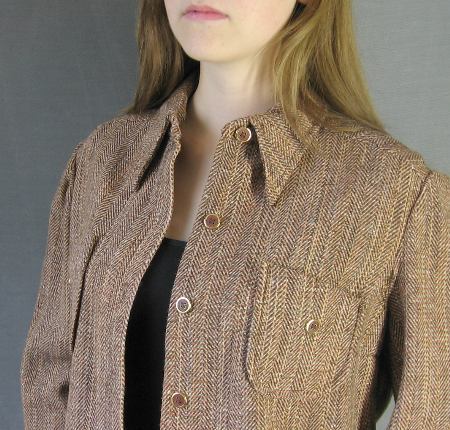 details, tweedy shirt jac collar and chest pockets