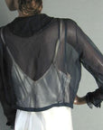back view, Edwardian antique see through blouse top