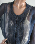another close up view, extensive micro-soutache embroidery on Edwardian blouse