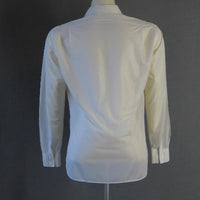 back view, men's 1960s mesh long sleeved tailored shirt