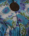 50s Patio Dress Full Circle Skirt 60s Women's Vintage Print Summer Medium VFG