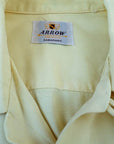 Vintage 50s Mens Rayon Gab Shirt Yellow VFG Small to Medium Gabanaro