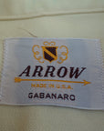 Vintage 50s Mens Rayon Gab Shirt Yellow VFG Small to Medium Gabanaro