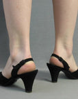 back view, 50s slingback heels