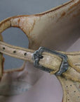 20s Flapper Shoes Vintage Heels Spectator T-Strap Women's VFG Basket Weave 6