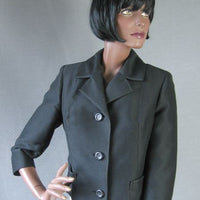 1950s 1960s structured suit jacket with braid trim