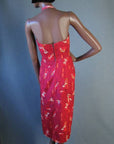 back view, 50s hawaiian sarong dress