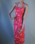 vintage 1950s Hawaiian sarong dress with covertible strap