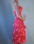 side view, 1950s Hawaiian sarong dress