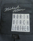 80s moto jacket label, Michael Hoban North Beach Leather
