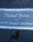 80s suede cropped jacket label, Michael Hoban for North Beach Leather