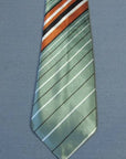 Men's Vintage 50s Neck Tie Ice Green Diagonal Striped VFG