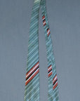 Men's Vintage 50s Neck Tie Ice Green Diagonal Striped VFG