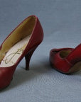 pair of 50s 60s vintage red heels