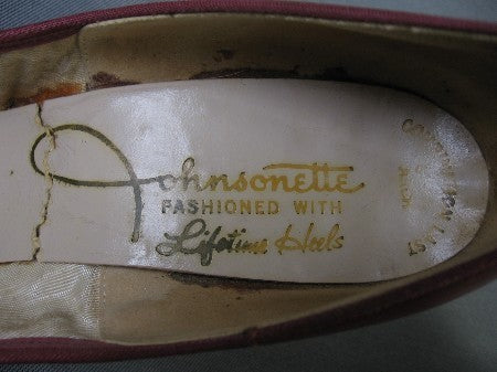 vintage stiletto shoes Johnsonette label 50s 60s