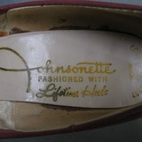 vintage stiletto shoes Johnsonette label 50s 60s 