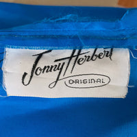 50s blue taffeta dress label, Jonny Herbert Original