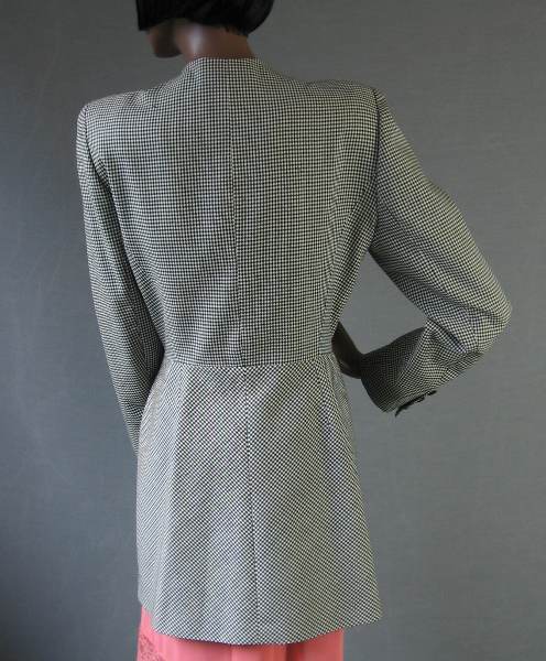 back view, 80s does 40s nip waist jacket