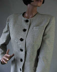 bodice, 80s fit & flare houndstooth jacket