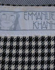 80s houndstooth jacket label, Emmanuelle Khanh