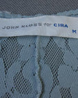 70s lace and net jersey nightgown label, John Kloss for Cira