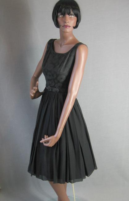 50s Party Dress Outfit with Bolero 60s Vintage Full Skirt Dress Black Brocade Chiffon L'Aiglon Small VFG 50s Party Dress Outfit with Bolero 60s Vintage Full Skirt Dress Black Brocade Chiffon L'Aiglon Small VFG