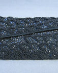 assymmetrical 1960s vintage beaded clutch purse