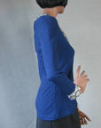 side view, 1960s knit designer top