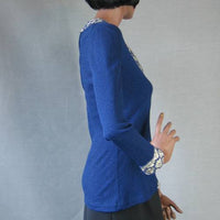 side view, 1960s knit designer top