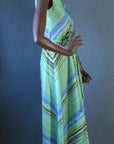 sideview, coll summer stripes chevron maxi dress