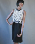 1960s vintage heavily embellished black cocktail dress