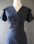 bodice, 1950s cocktail dress with sailor style collar
