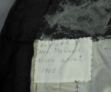 circa 1905 antique blouse label, Mrs McQuaid
