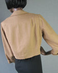 back view, cropped suit jacket, couture quality