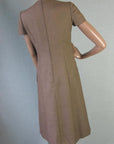 back view, 70s modest office dress