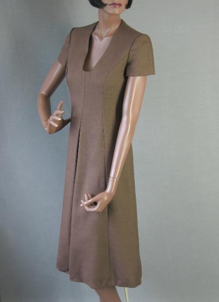 70s structured shift dress by Molly Parnis