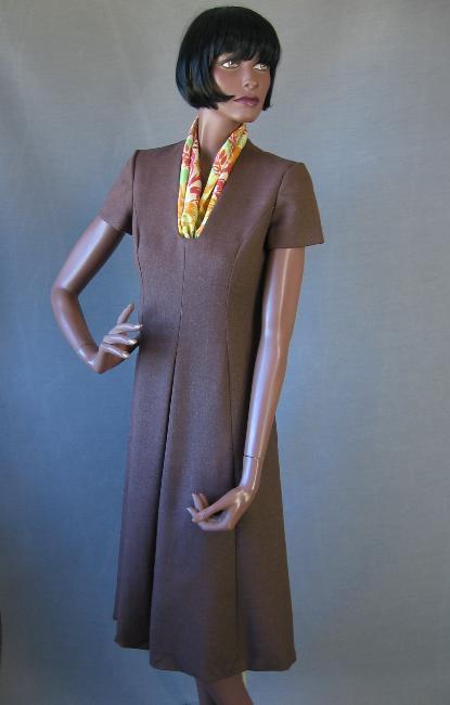 saks women's dresses 70s Women's Dress by Molly Parnis Vintage Chic Day Mod Office Saks Medium VFG