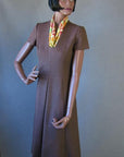 vintage 970s Molly Parnis day dress