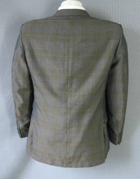 back view, 60s sharkskin suit jacket